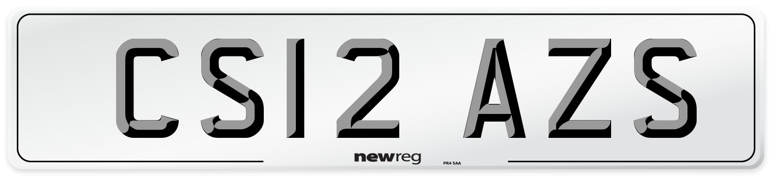 CS12 AZS Number Plate from New Reg